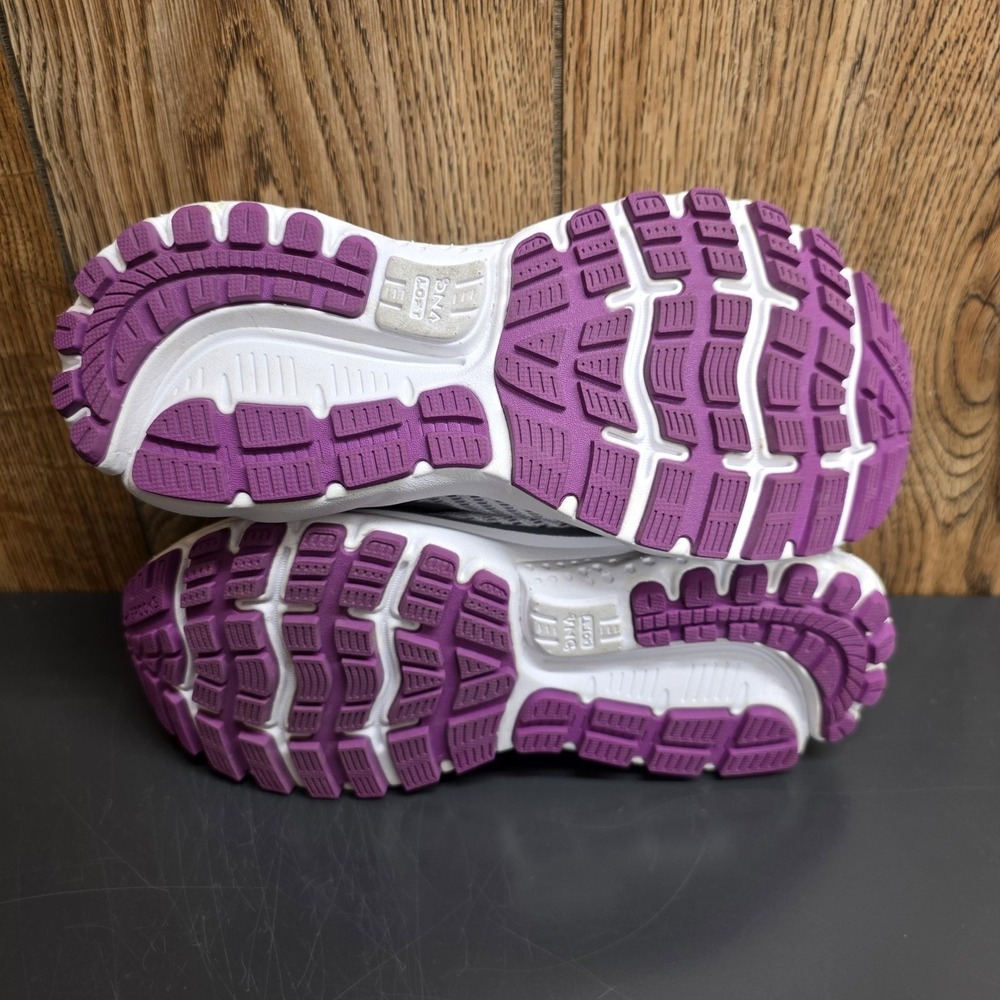 Brooks Ghost 12 Shoes Womens Size 7 White Purple Running Sneakers Cushion - Picture 6 of 10